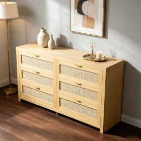 Vintage Storage Cabinet with 6 Drawers and Easy to Install for Bedroom