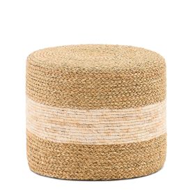 Handmade Woven Foot Stool Natural Seagrass Ottoman for Home Decor & Seating