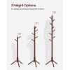 Sturdy Solid Wood Coat Rack in Dark Walnut Finish with 8 Hooks