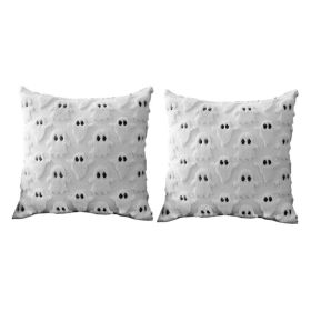 Ghost Pillow Case Comfort Decorative Soft Plush Throw Pillow Cover For Living Room Sofa Decor 2PCS (Option: Default)